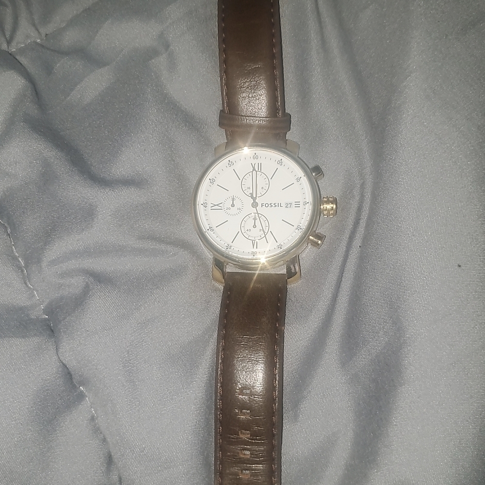 Fossil Brown Leather Strap Watch